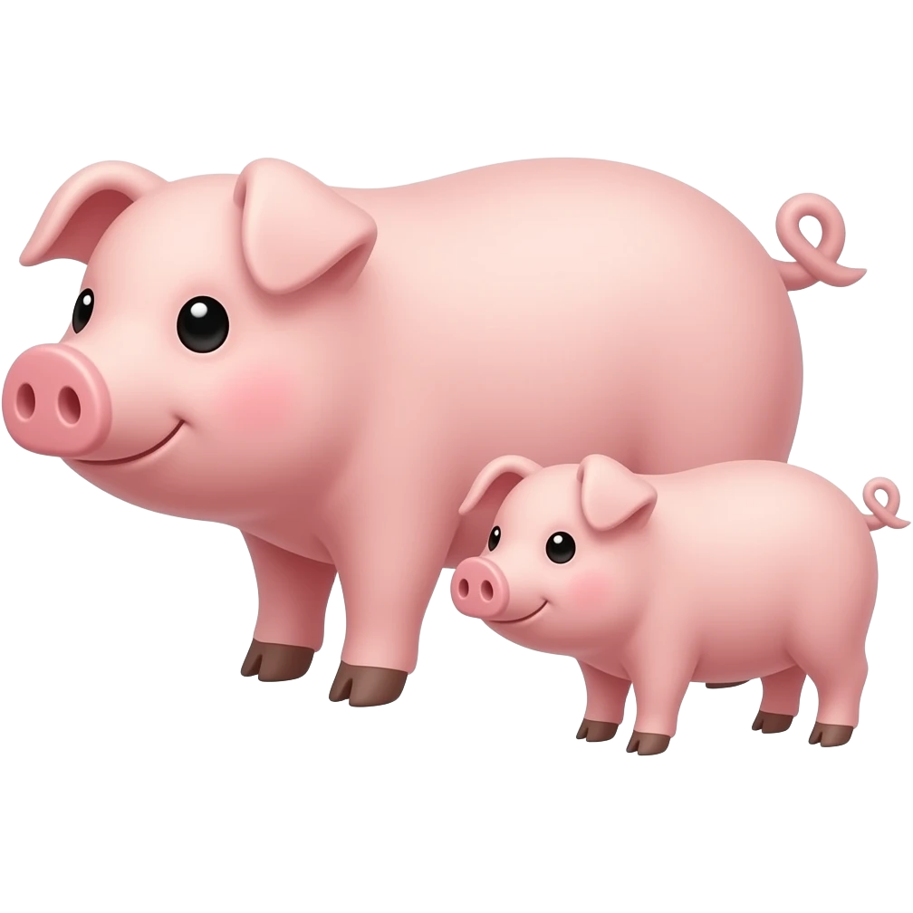 Pig and piglet emoji