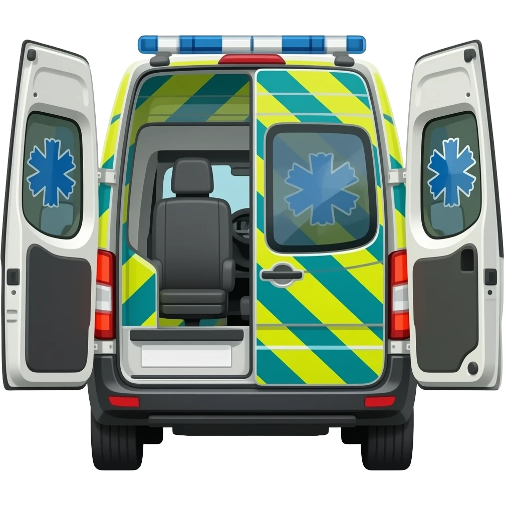 ambulance open door back view emoji