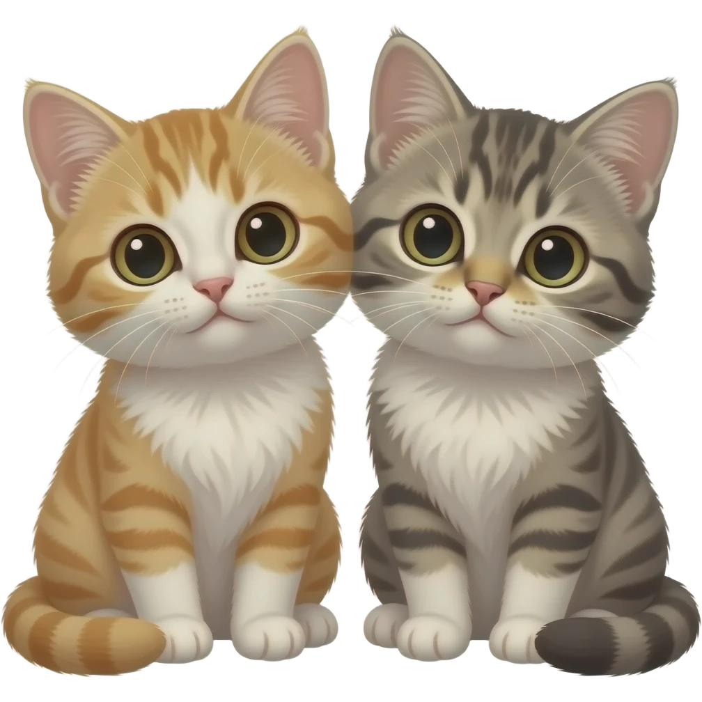 two kittens bundled emoji