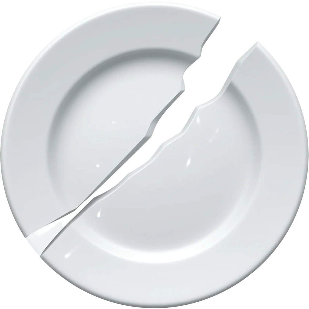 a broken plate emoji