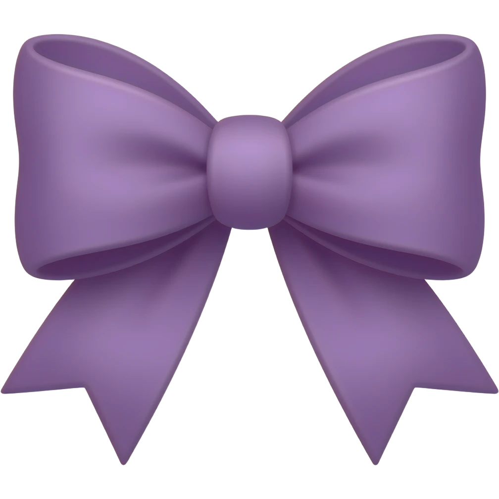 Cute purple bow emoji