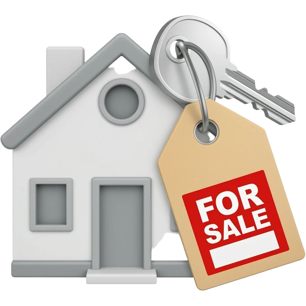 home keys with the tag of "\for sale" emoji
