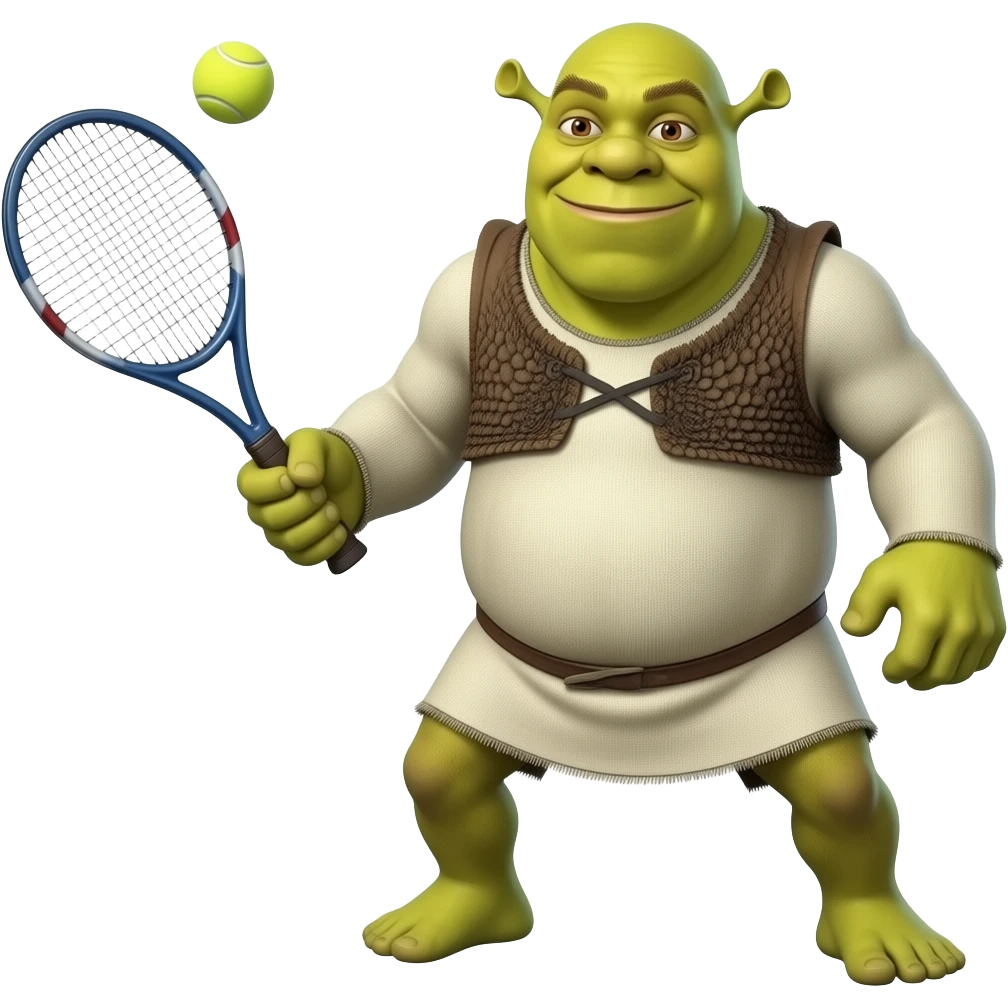 shrek playing tennis emoji