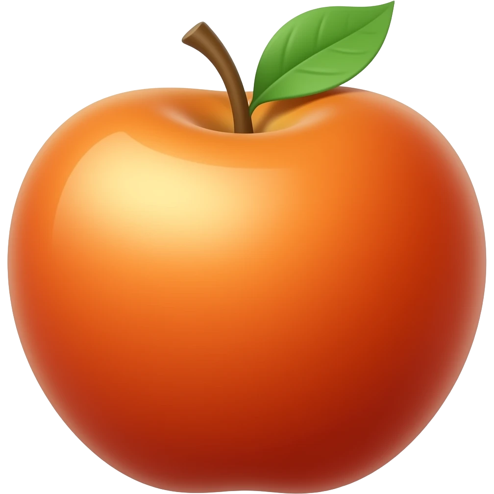 Red orange apple emoji