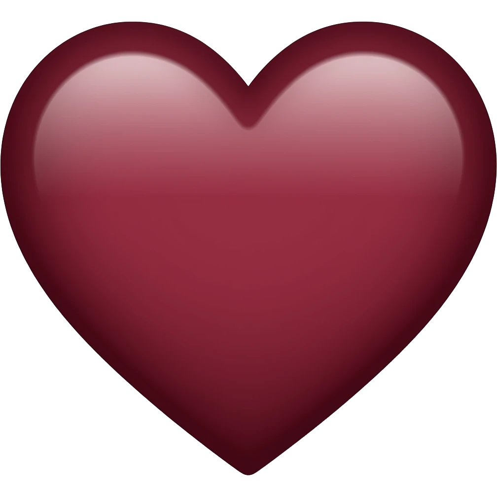 Dark meroon heart emoji emoji