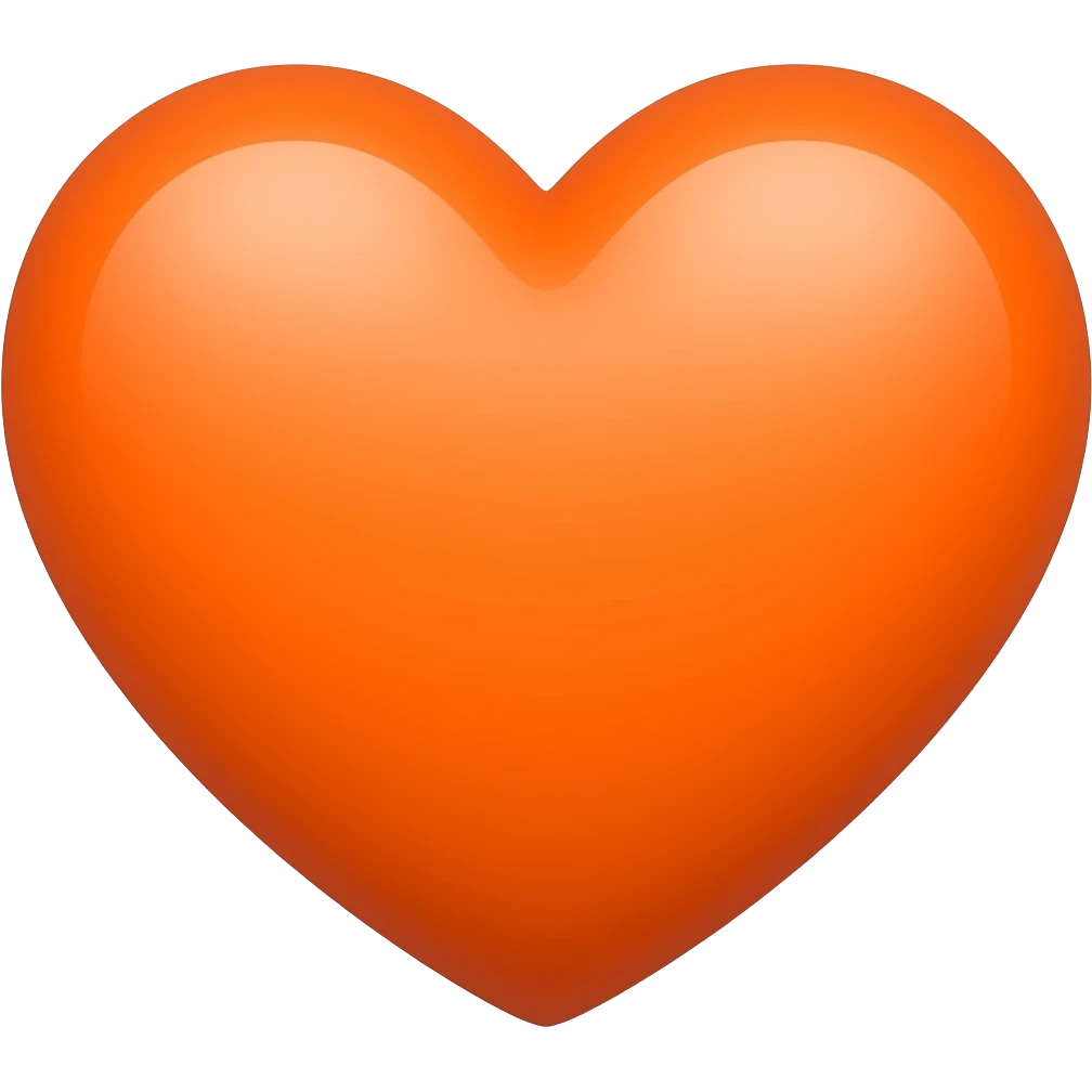 corazon naranja emoji