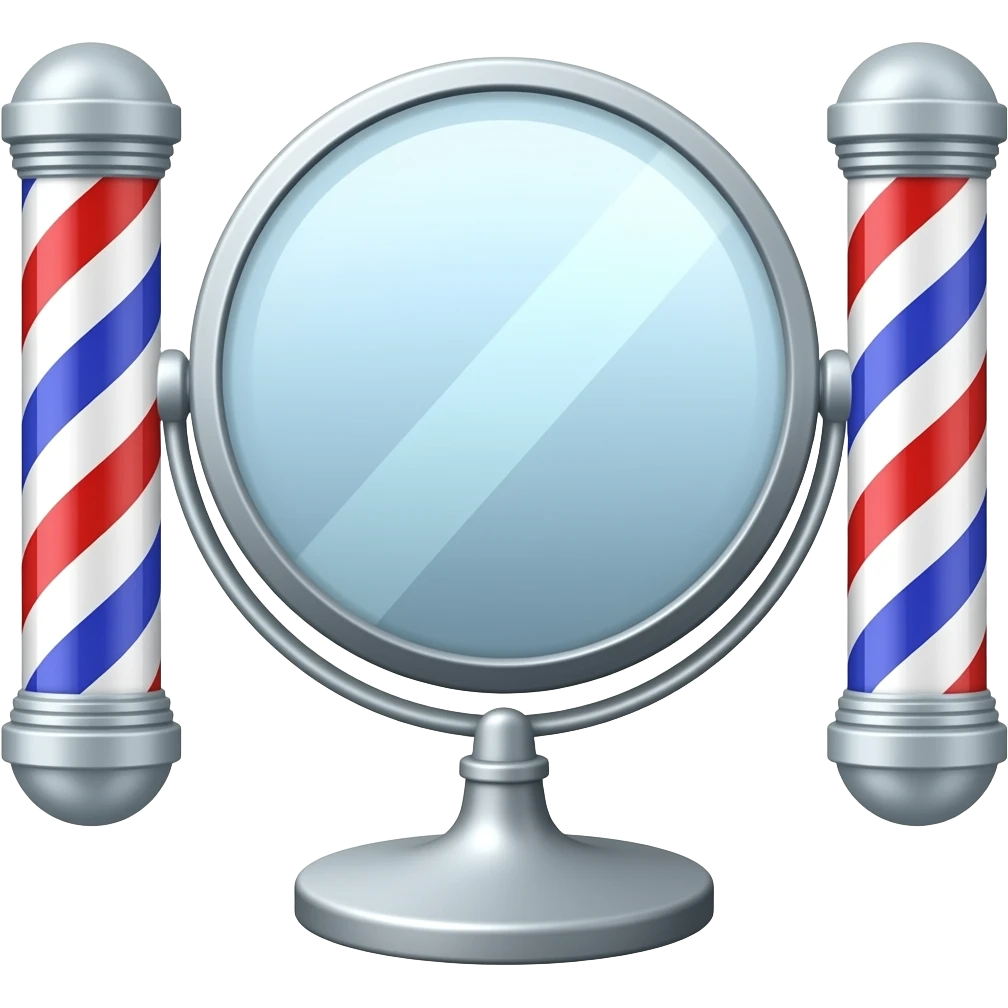 barber mirror emoji