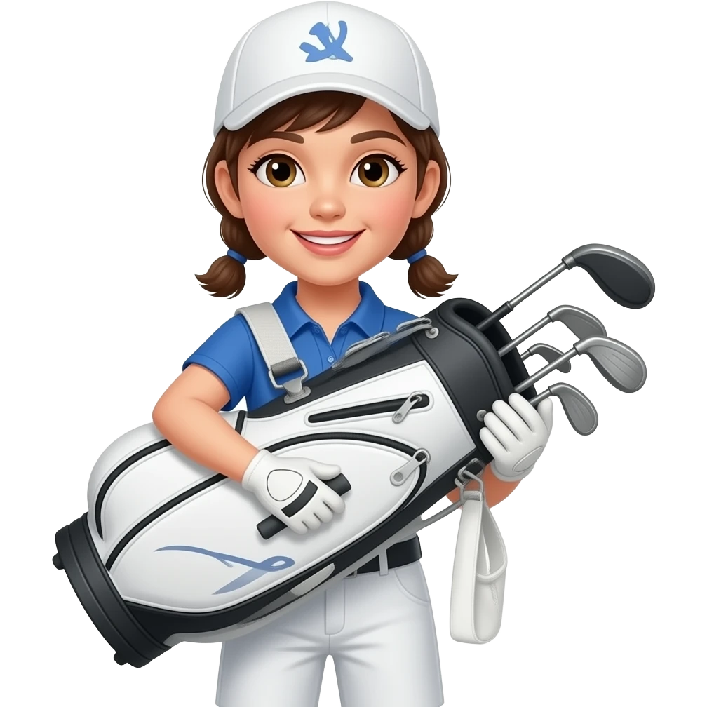 Golf caddy girl emoji