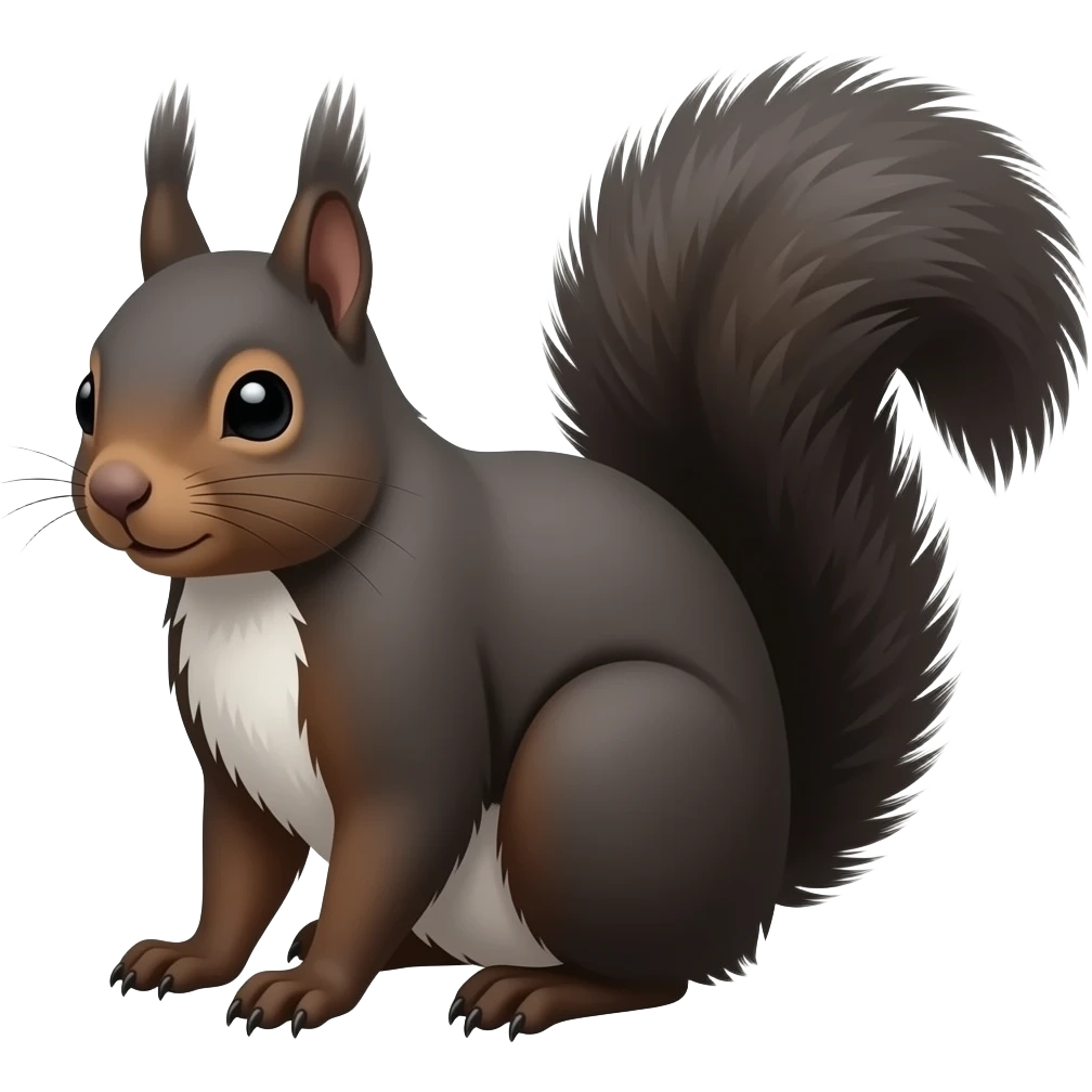 Black grey squirell emoji