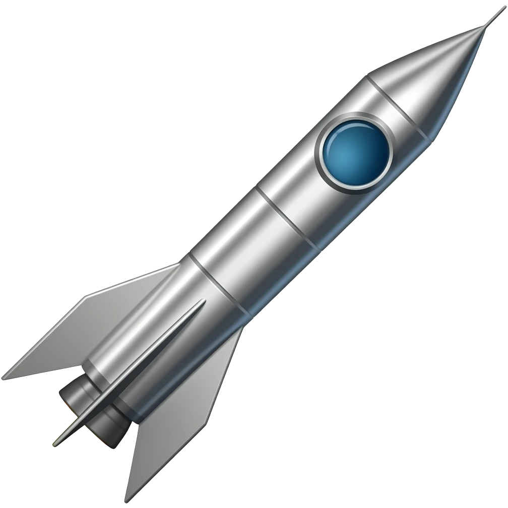 Sputnik 3 Rocket in 1940s emoji