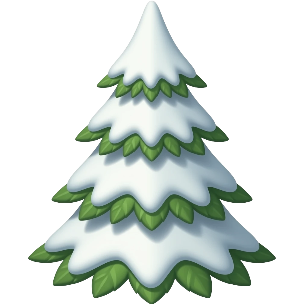 Snow pine tree emoji