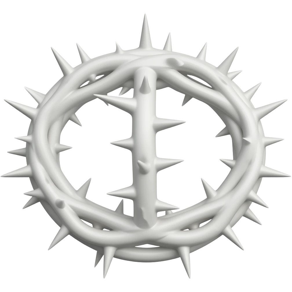 Thorn crown white 3d emoji