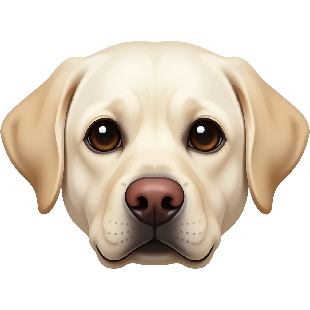 white young labrador dog face emoji