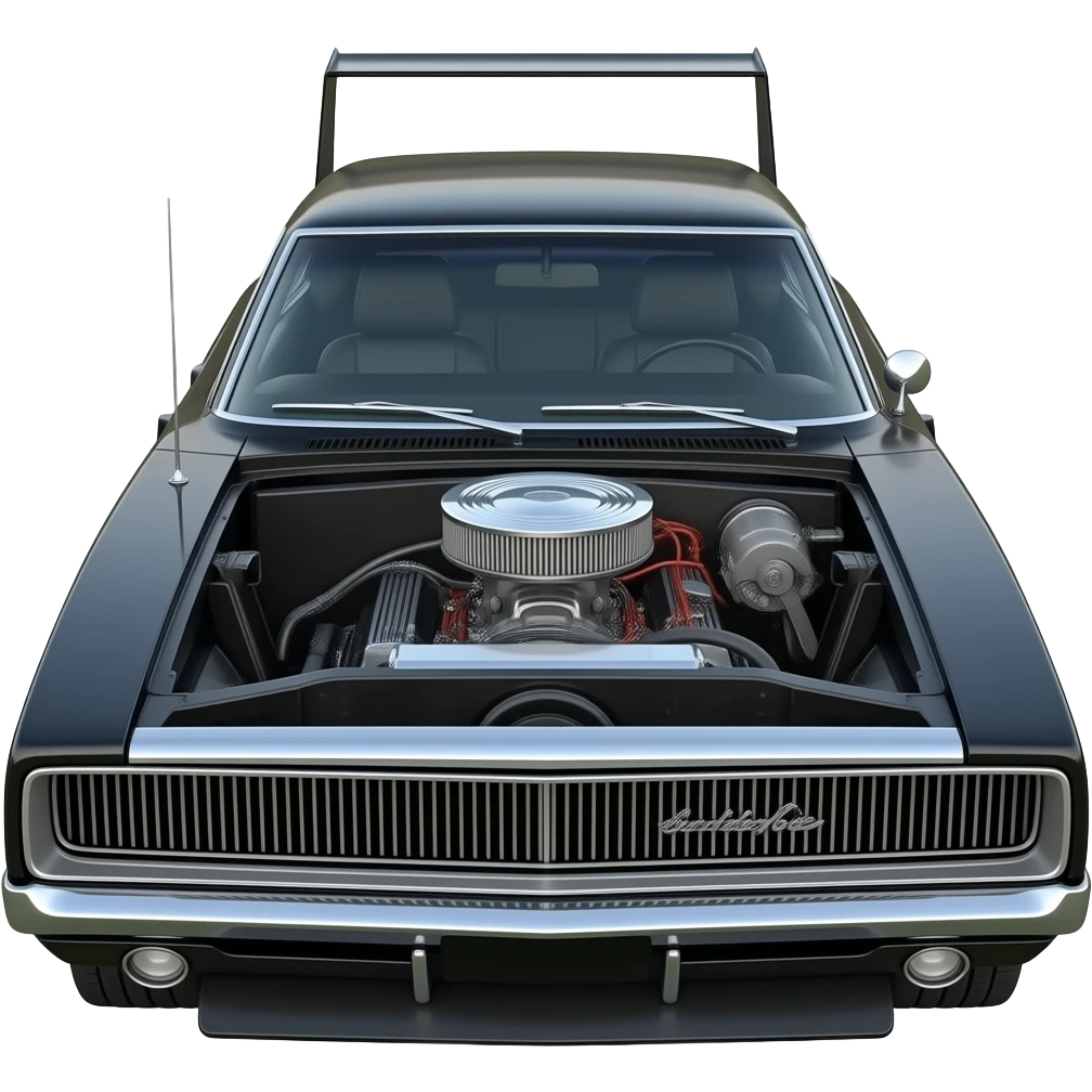 1968 Dodge Charger R/T , hyper real, highly detailed emoji
