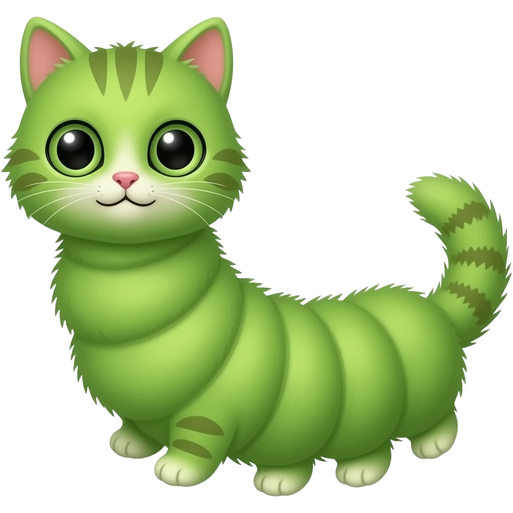 Caterpillar cat emoji