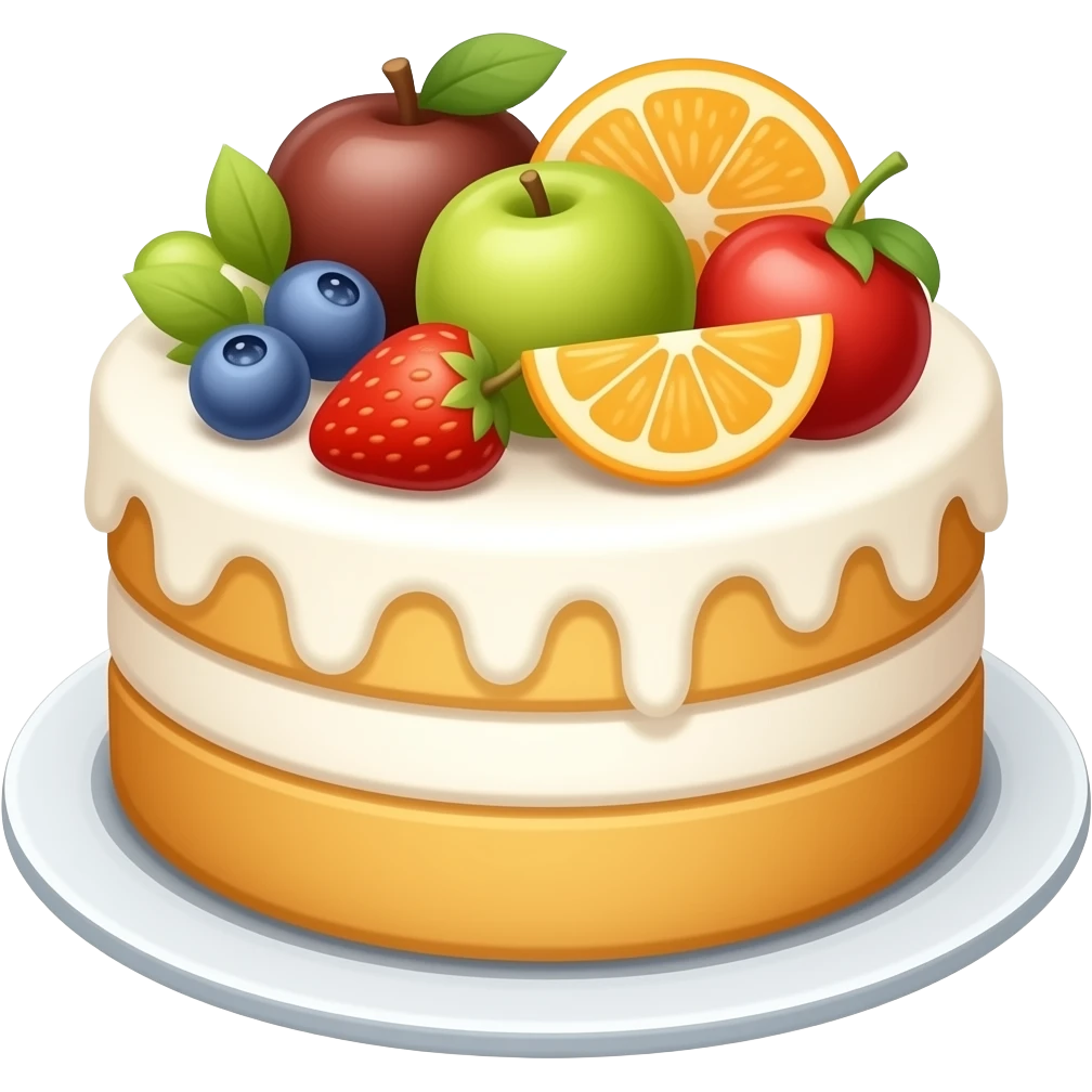 Fruit cake emoji