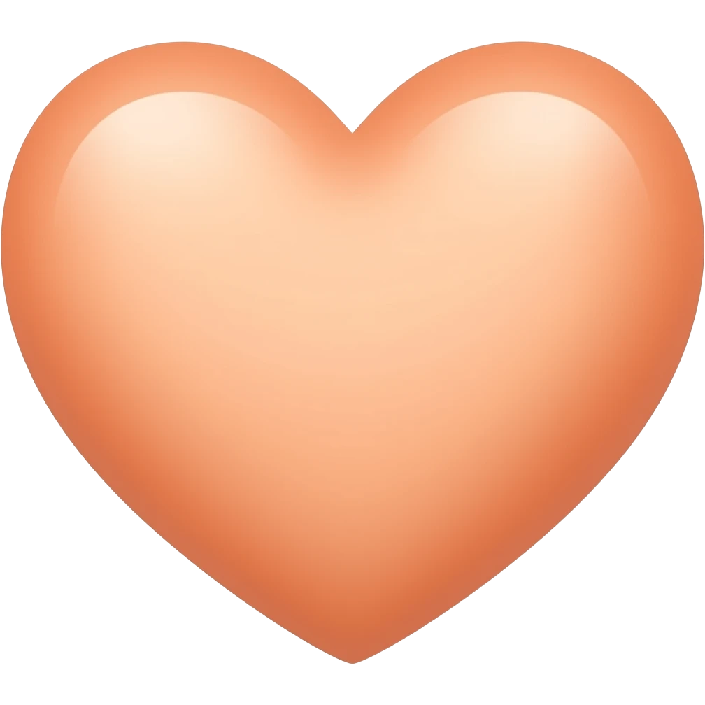 peach color orange heart emoji