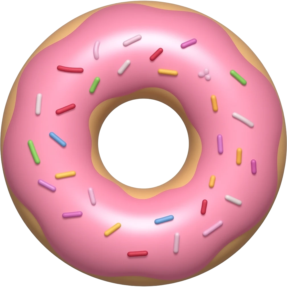 Розовый пончик emoji