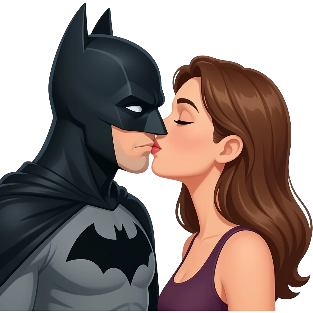 batman kiss emoji