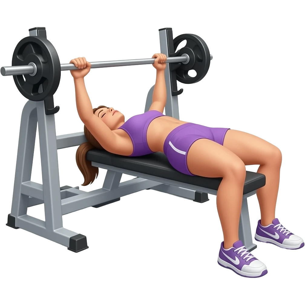 woman flat bench press emoji