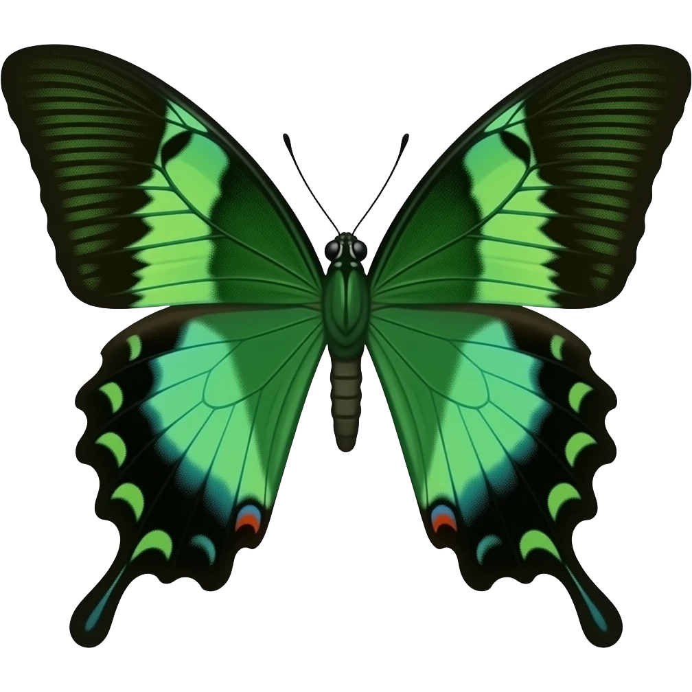 Swallowtail butterfly green emoji