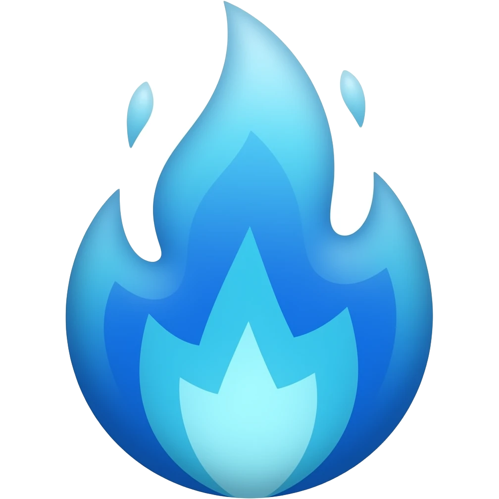 Blue fire emoji