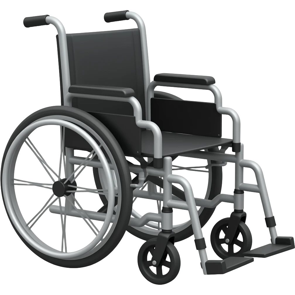 simple wheel chair in black color emoji