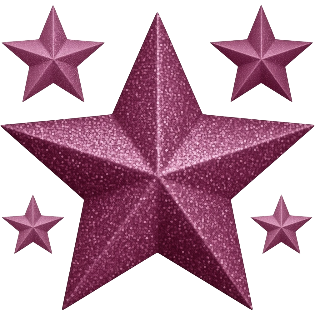 darker burgundy sparkle stars emoji