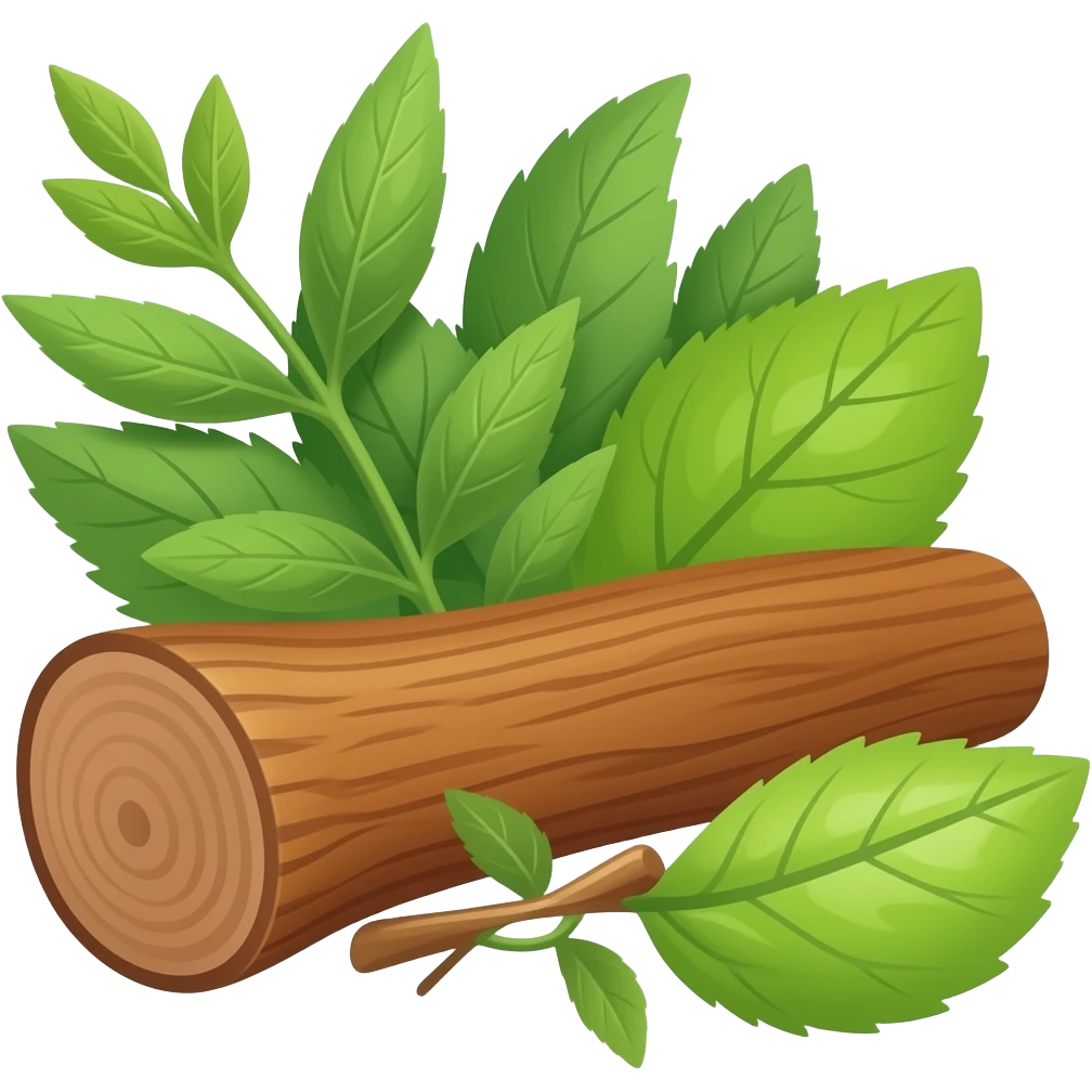 medicine made from wood and leaves emoji