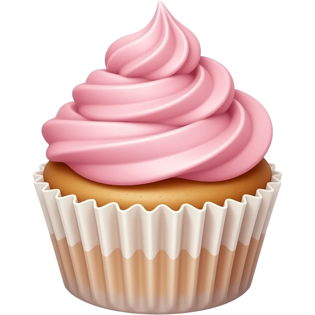 Cupcake with pink icing emoji
