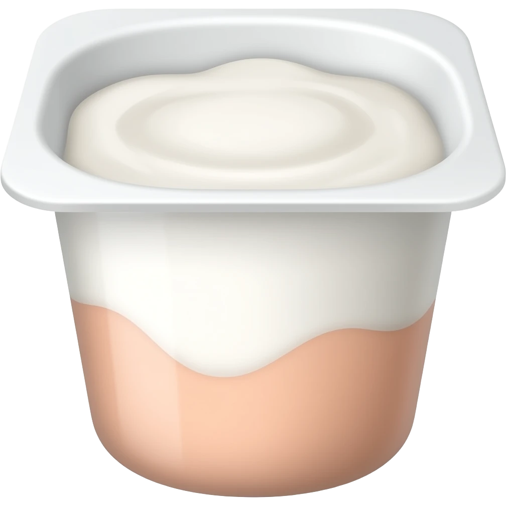 Container of peach yogurt emoji