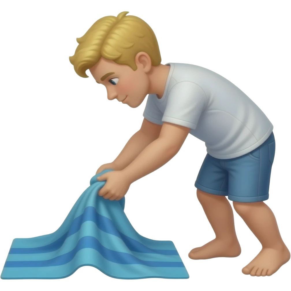 I pick up my blue towel emoji