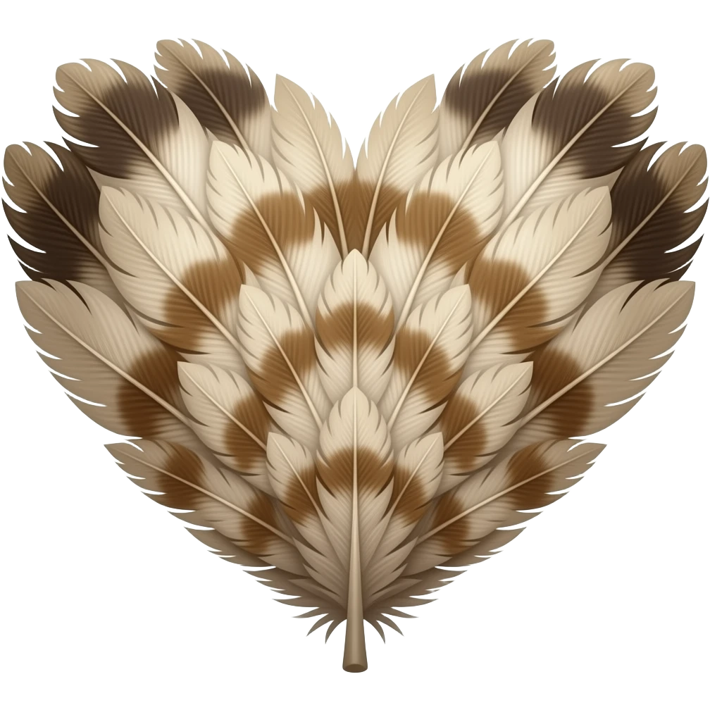 Turkey feather heart emoji