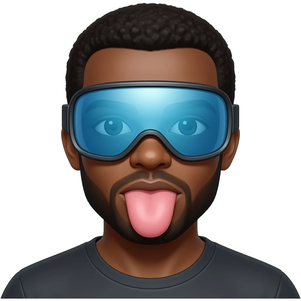 Black male with ski mask and big dick out emoji