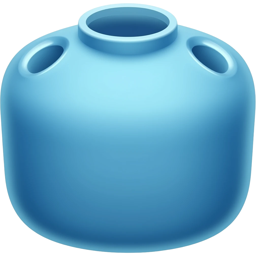 blue plastic rounded water tank emoji