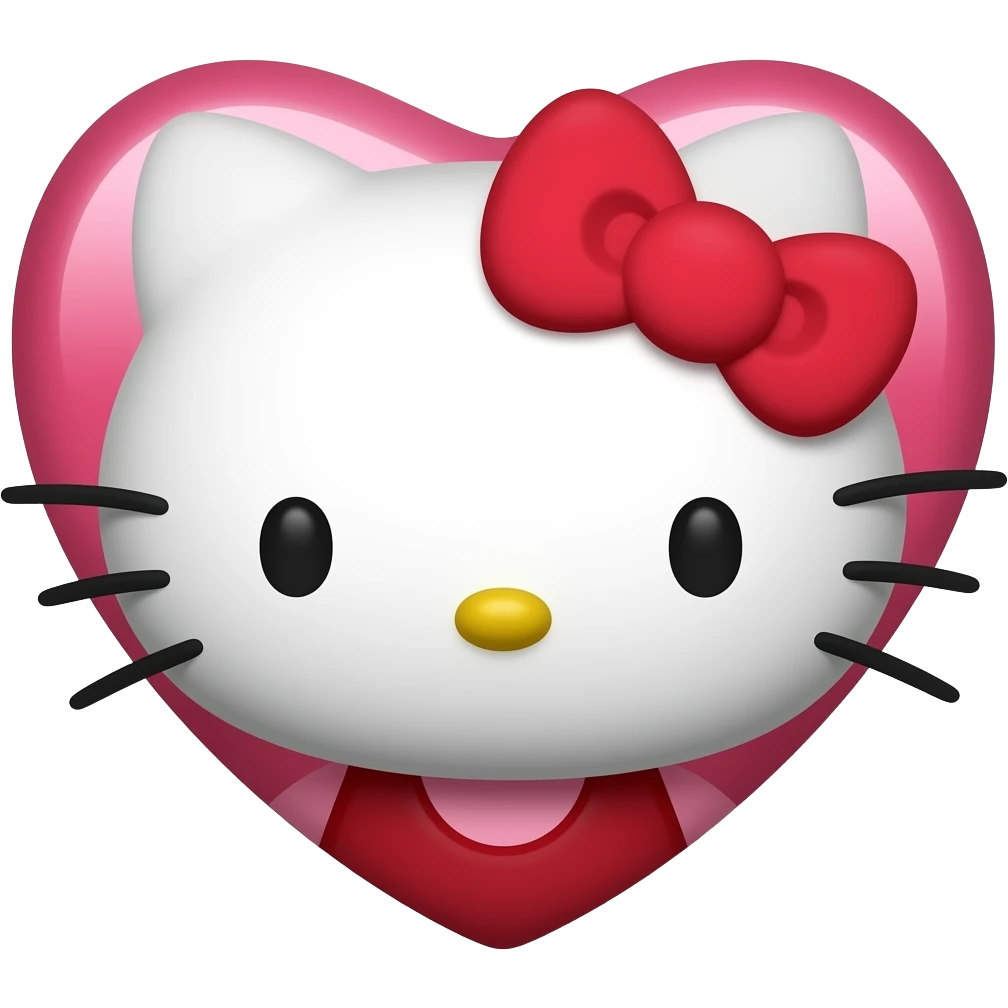 hello kitty heart emoji
