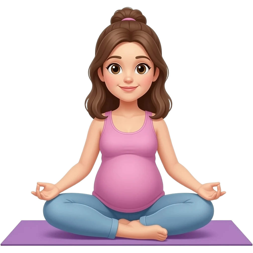 Pregnant doing yoga emoji