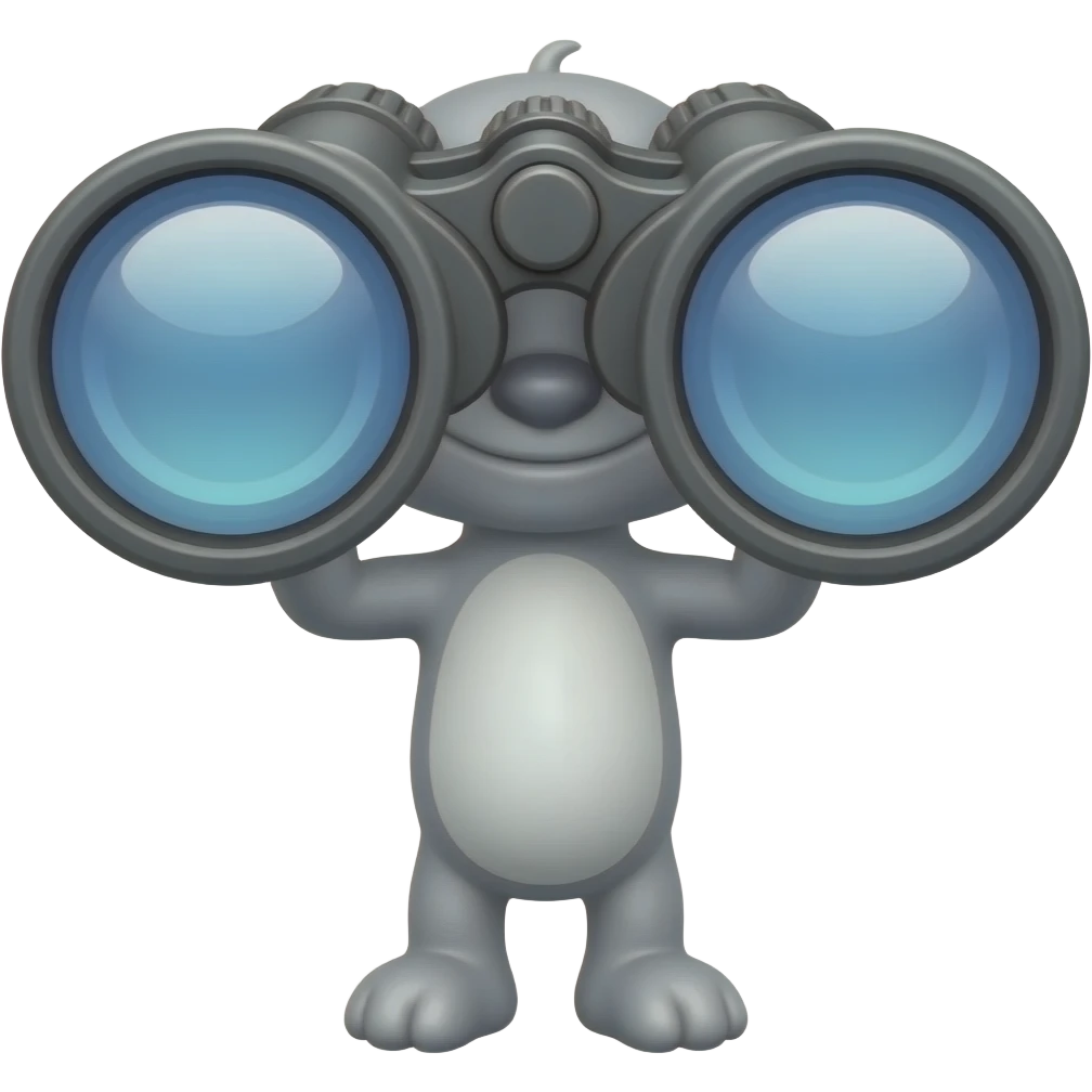 Stitch looking thru Benoculars emoji