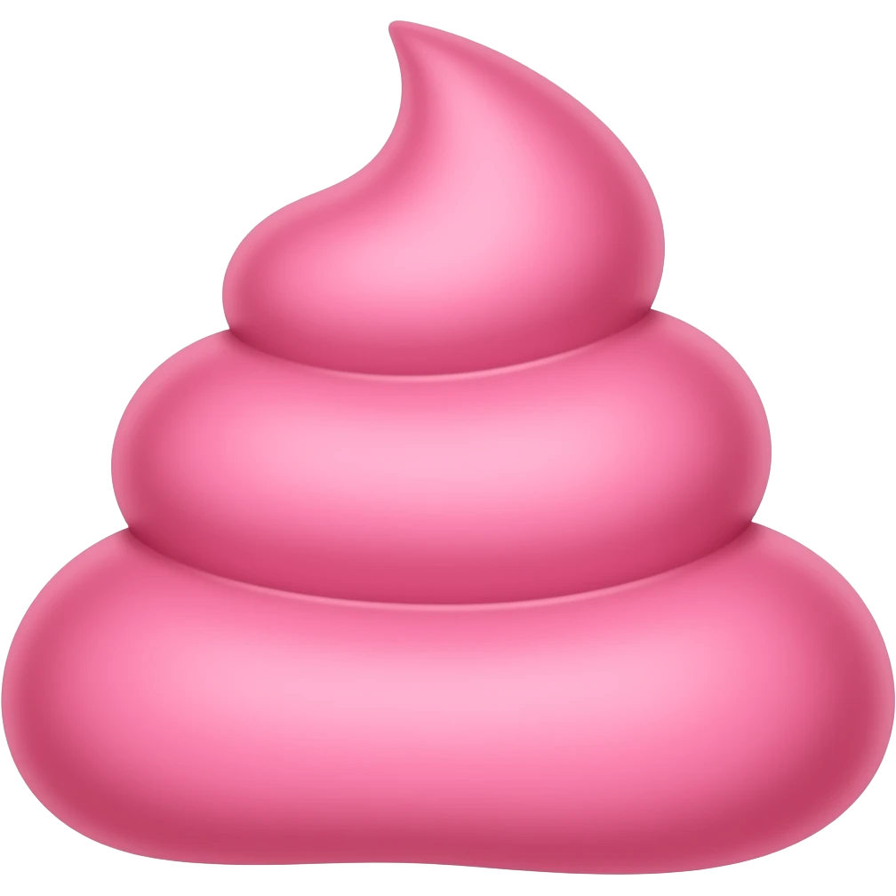 Caca de couleur rose emoji