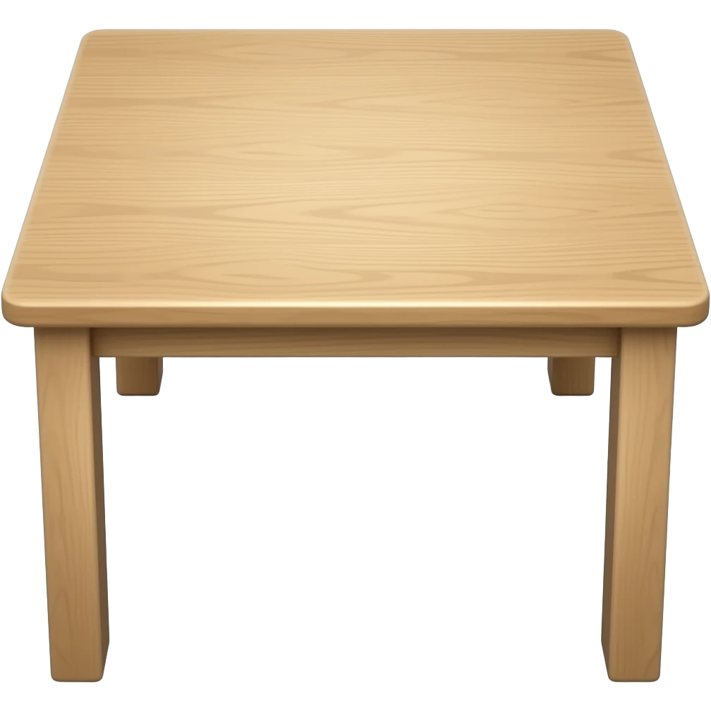 table from front white background emoji