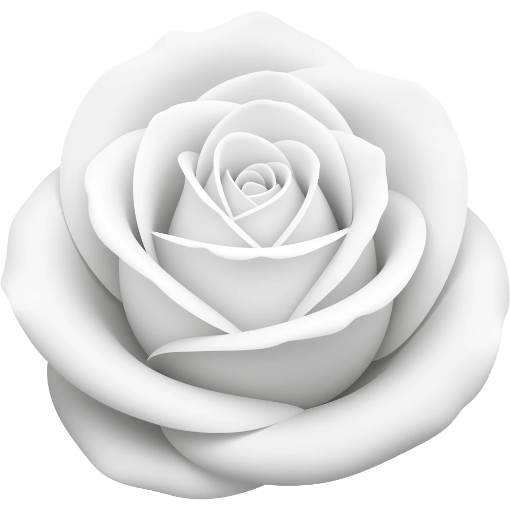 a white rose like ıphone red rose emoji