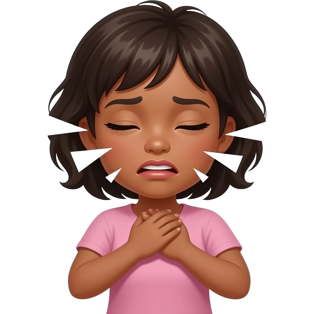 Black girl crashing out choking her self emoji