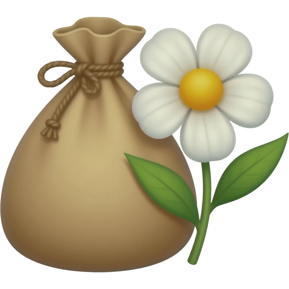 нарисуй цветок пастушья сумка обыкновенная emoji