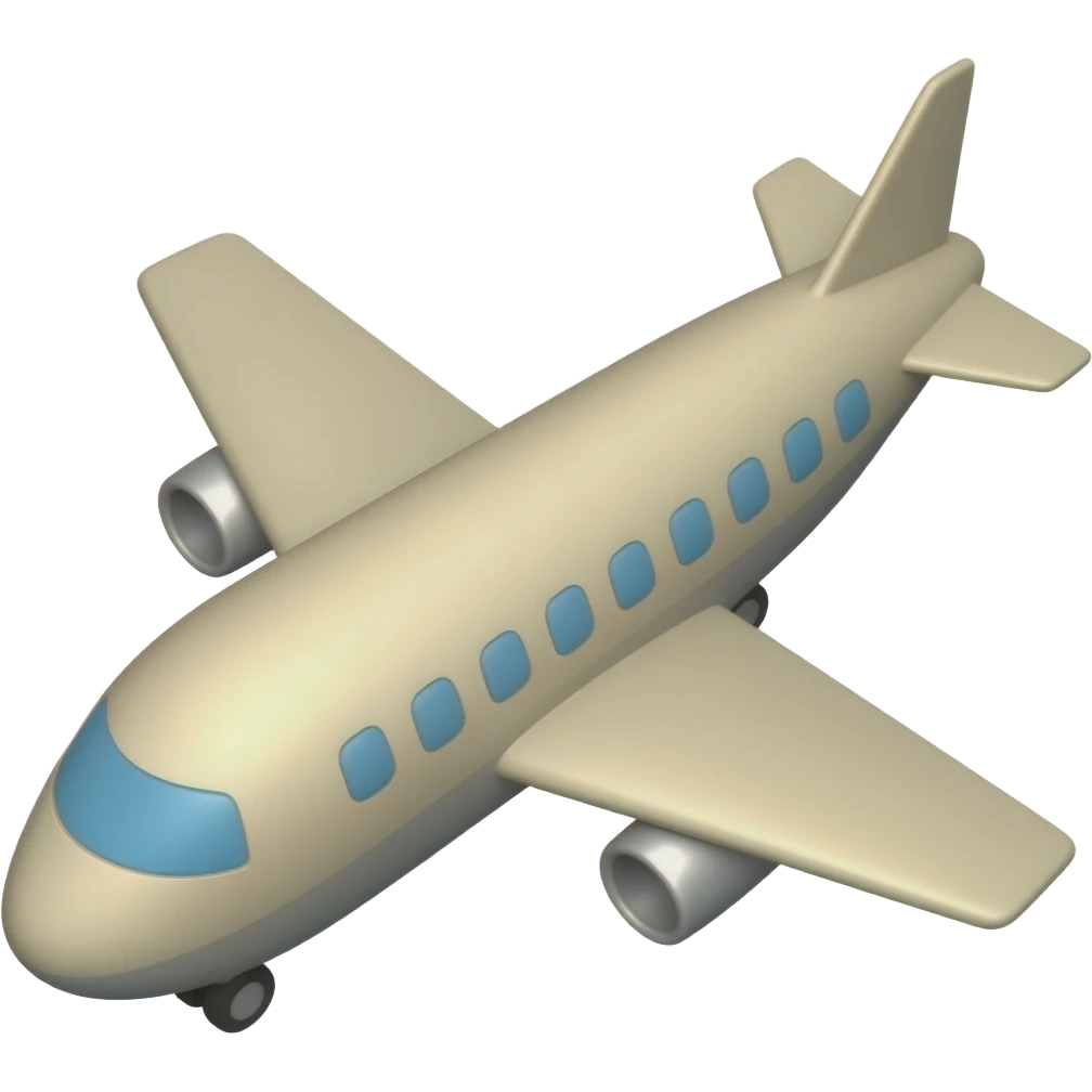 make ✈️ in a beige colour emoji
