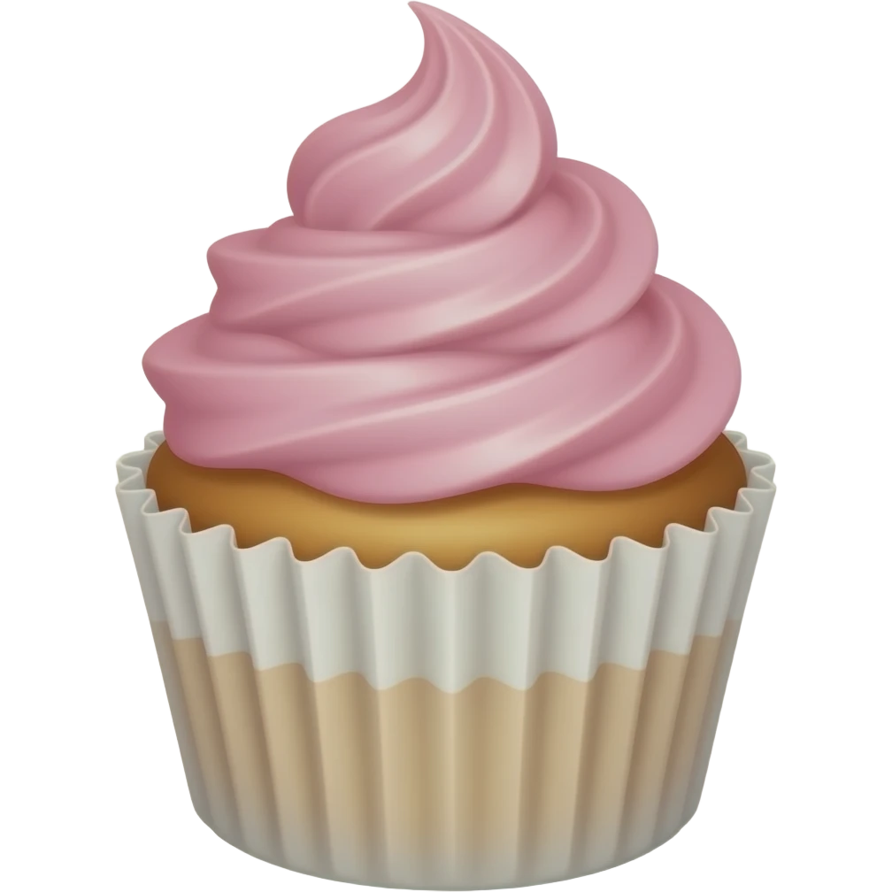 Cupcake with pink icing emoji