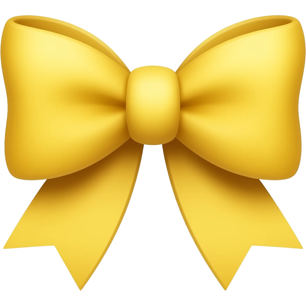 cute yellow bow emoji