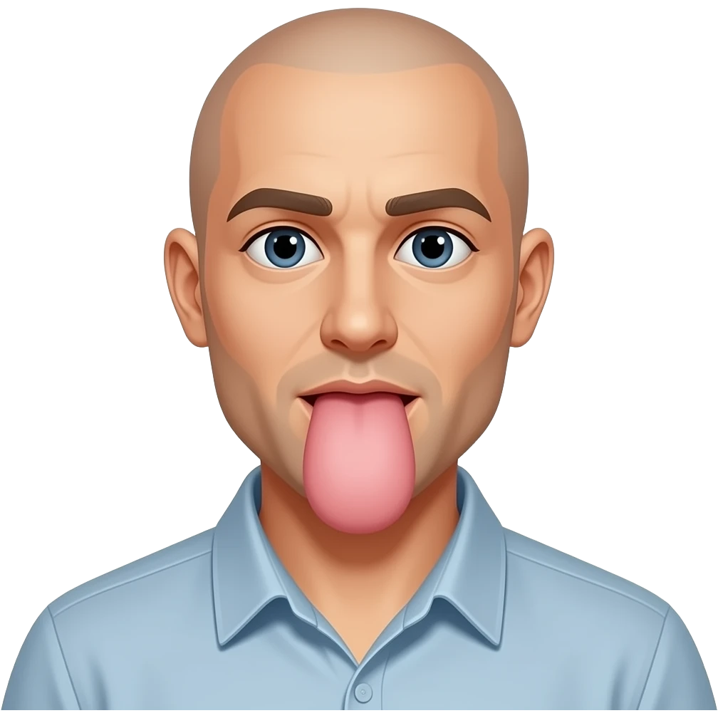 Bald guy big dick emoji