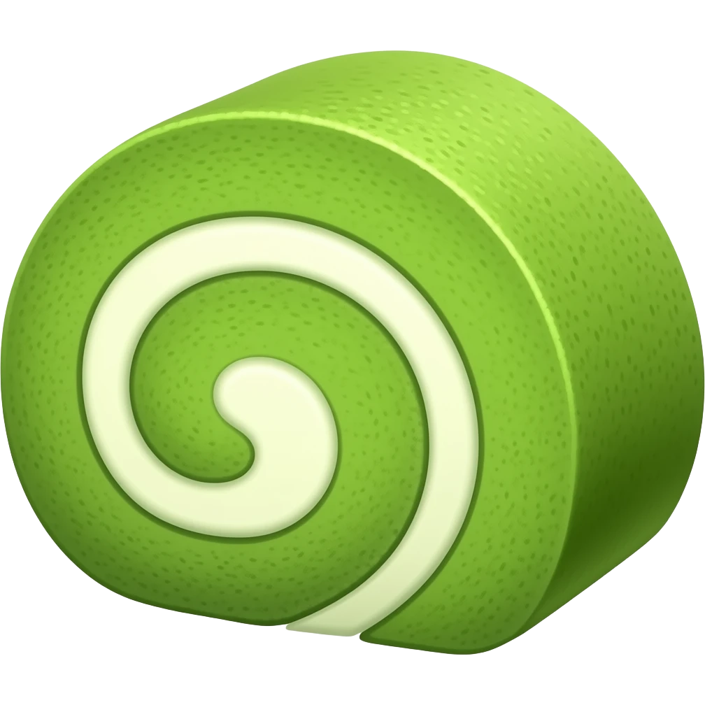 matcha roll cake emoji