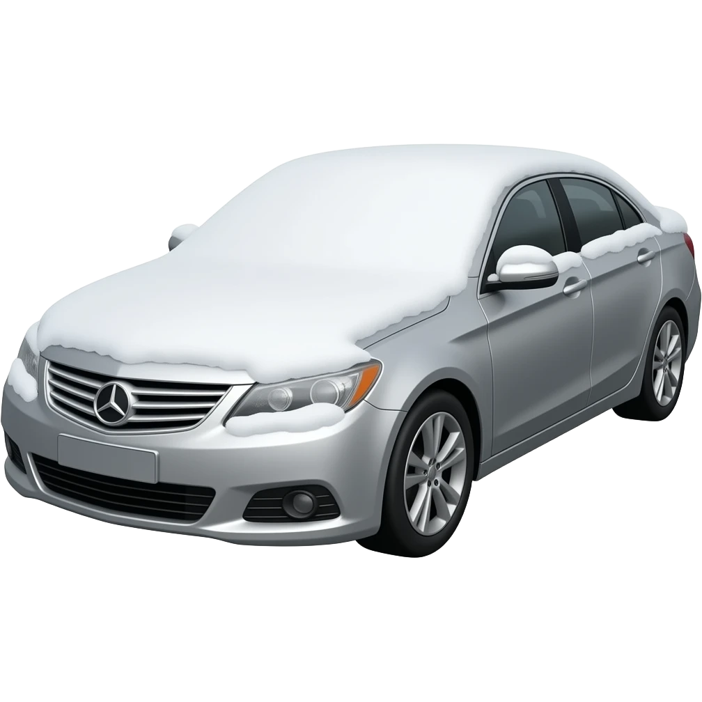 snowy car emoji