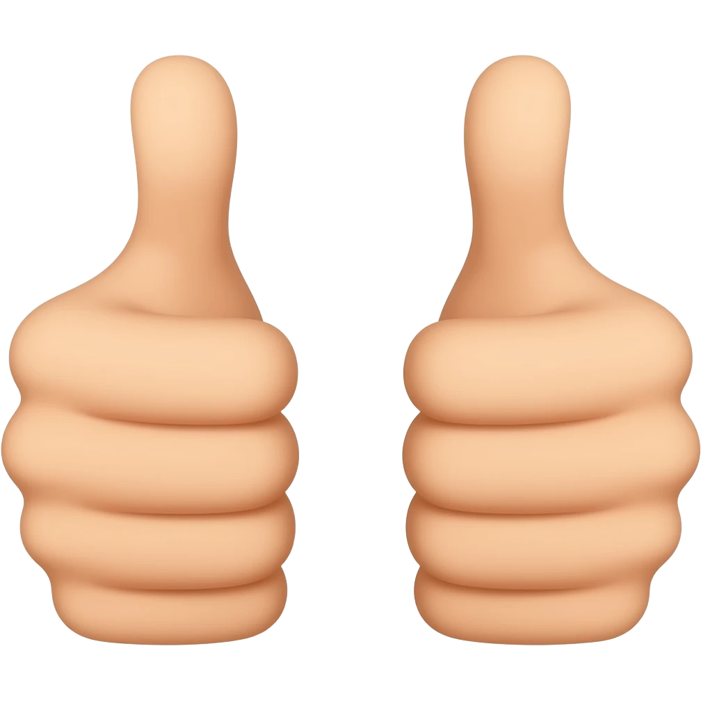 thumb up facing each other emoji